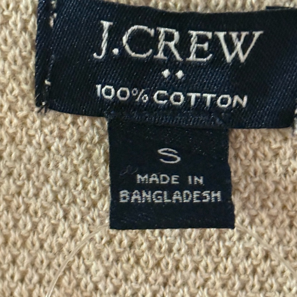 J. Crew Beige Cotton Sweater - Picture 2 of 3